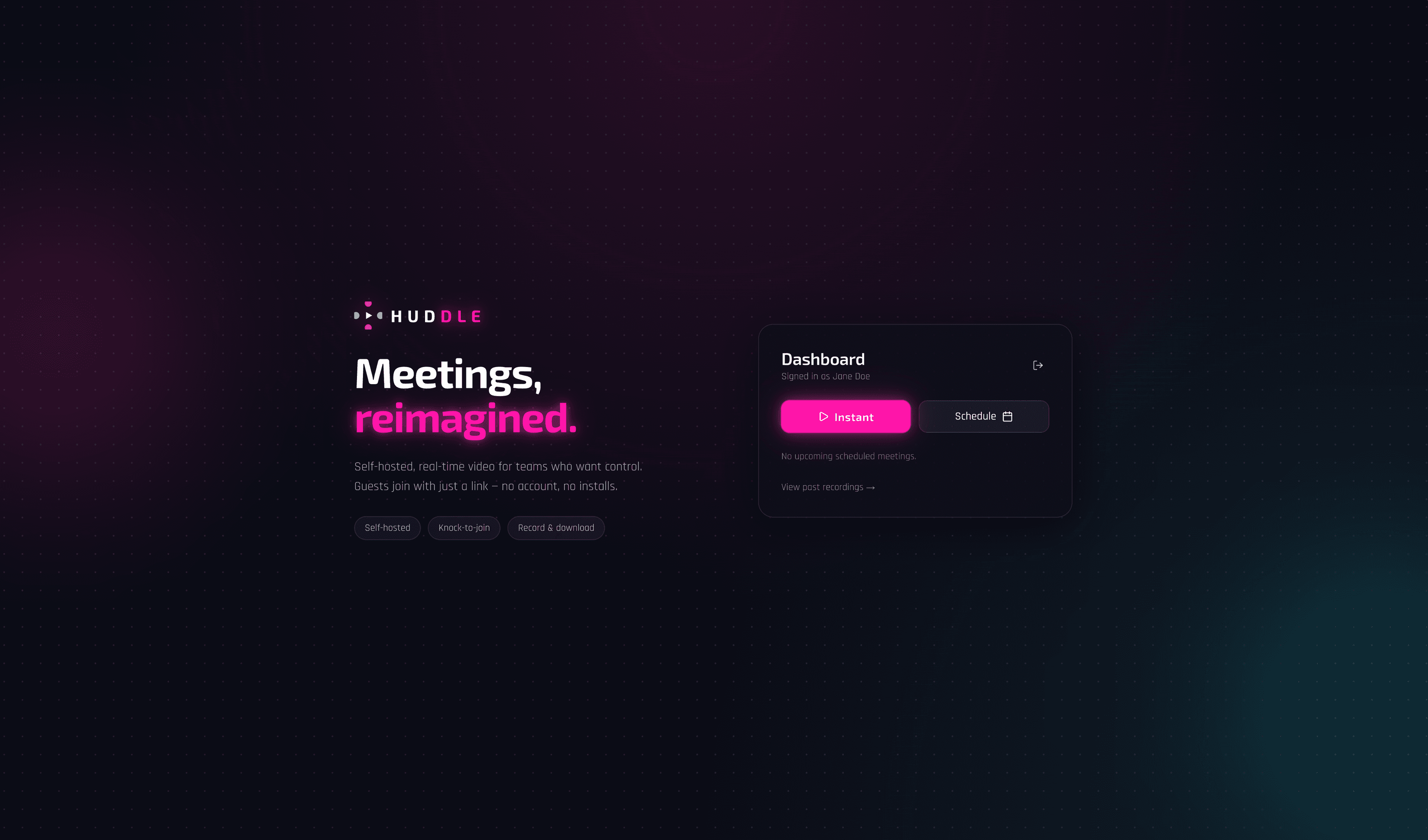 Huddle — Self-Hosted Video Conferencing screenshot 2 of 4